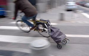 La remorque caddy-vélo en action